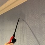 Stripping wallpaper with laundry detergent